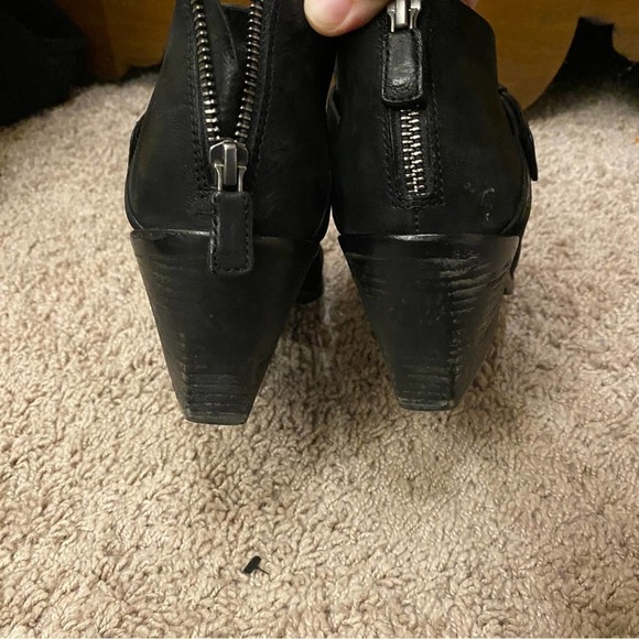 Eileen fisher black suede bootie boots ankle size 10 - Picture 11 of 12